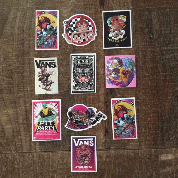 Vans Unique Sticker Lot Bundle Of 10 New